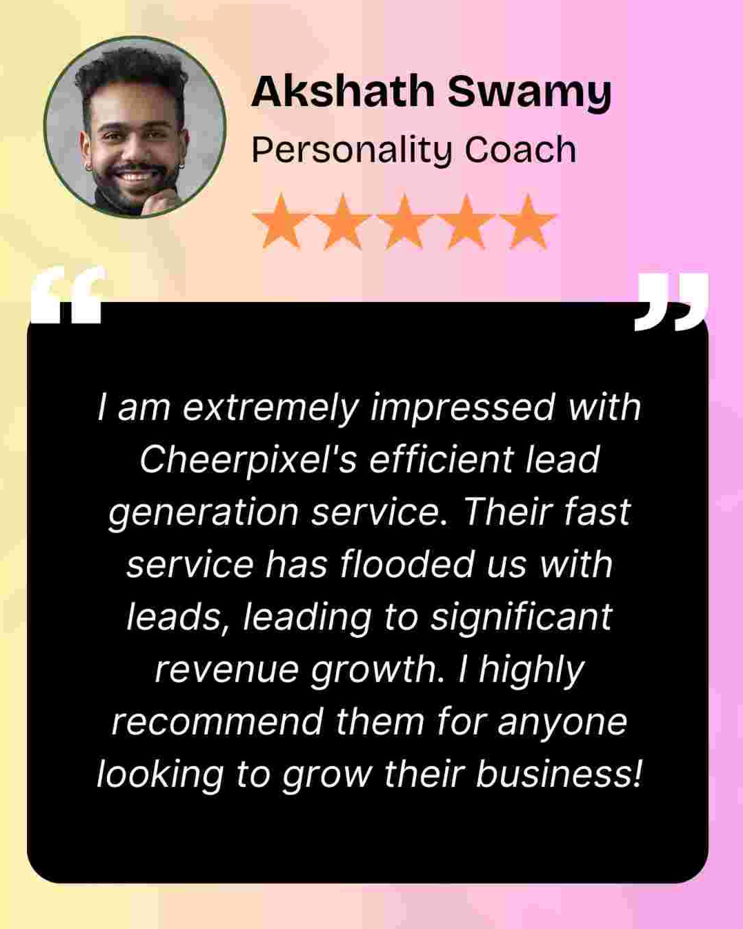 Akshath Swami Testimonial (LR) Testimonial 1