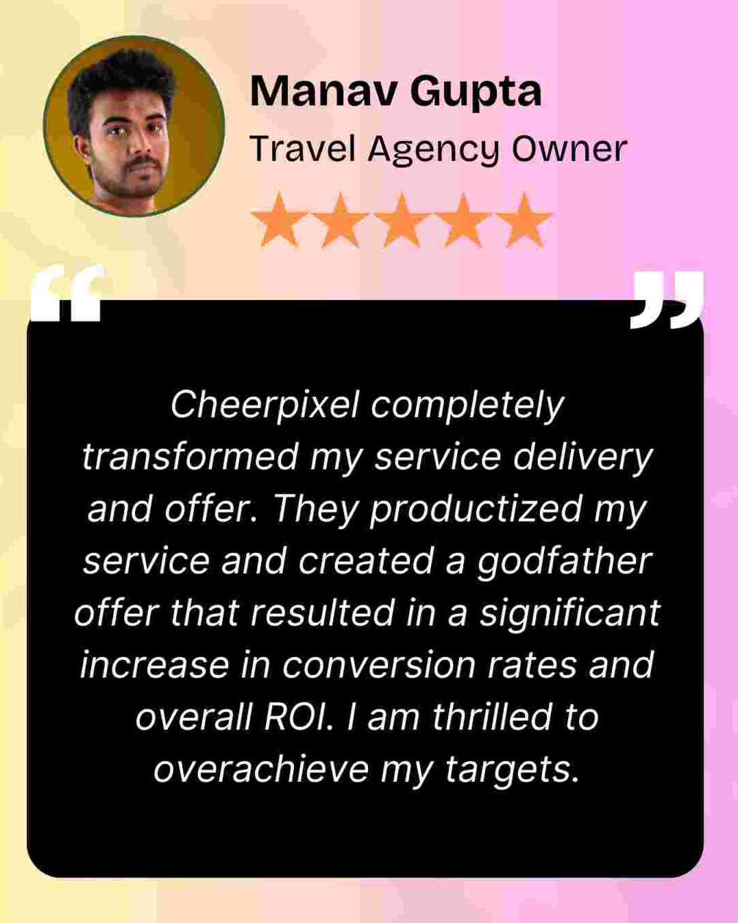 Manav Gupta Testimonial LR Testimonial 5